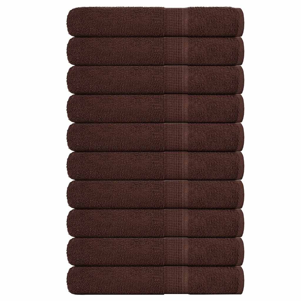vidaXL Кърпи за сауна FROGN 10 бр. Кафяви 80x200 см 360 г/м²