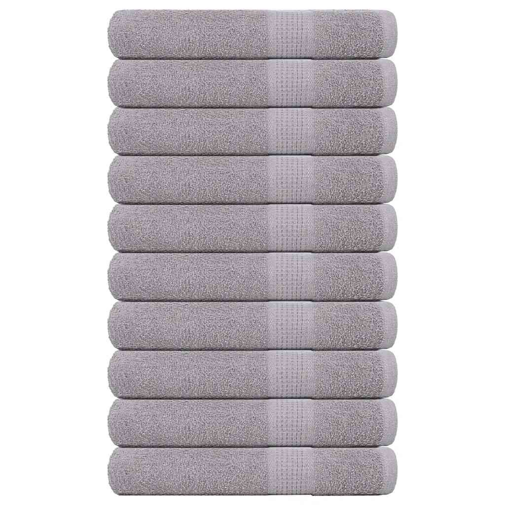 vidaXL Кърпи за сауна FROGN 10 бр. Сиви 80x200 см 360 г/м²