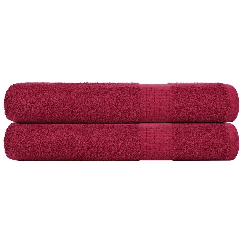 vidaXL Кърпи за сауна FROGN 2 бр. бордо 80x200 см 360 г/м²