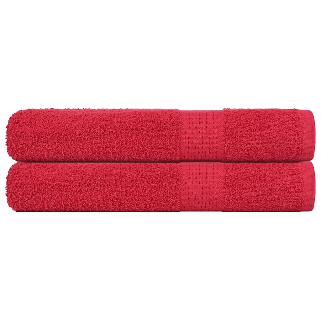 vidaXL Кърпи за сауна FROGN 2 бр. Червени 80x200 см 360 г/м²