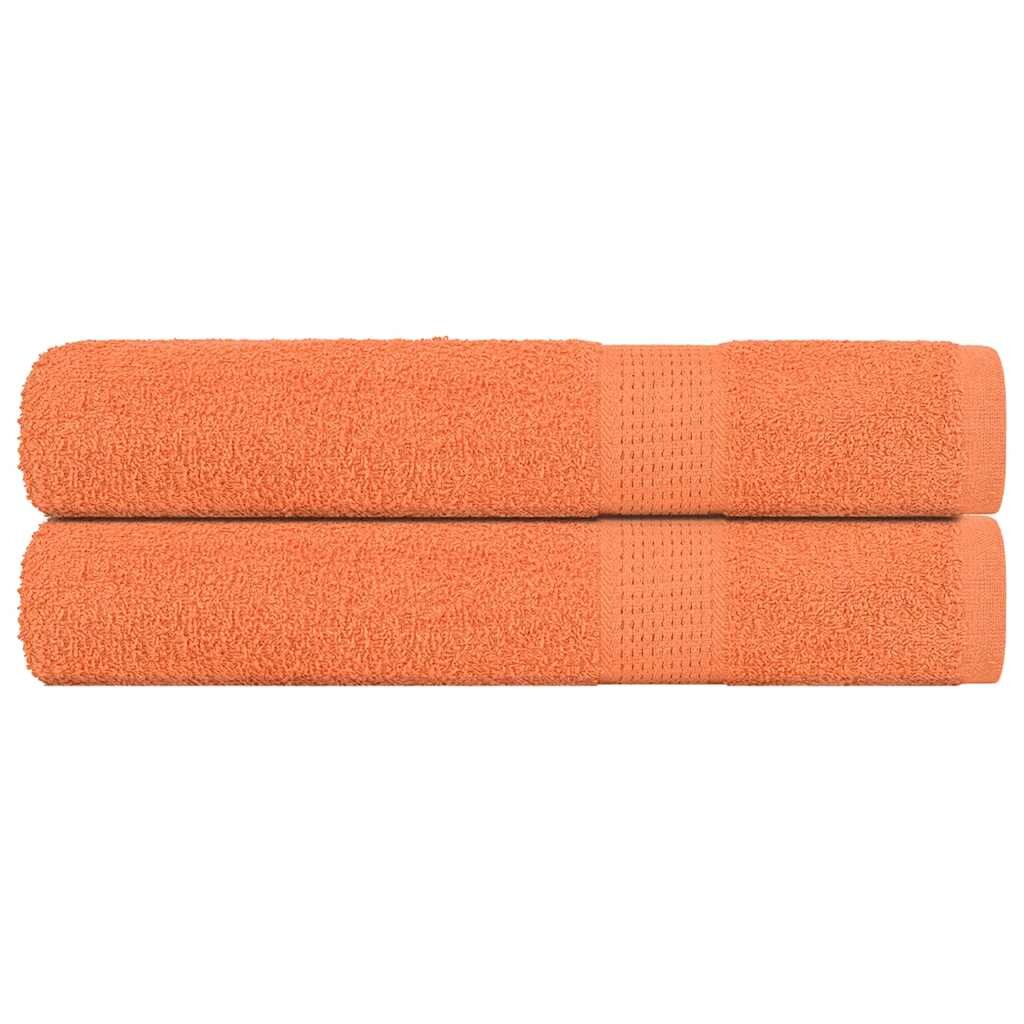 vidaXL Кърпи за сауна FROGN 2 бр. оранжеви 80x200 см 360 г/м²
