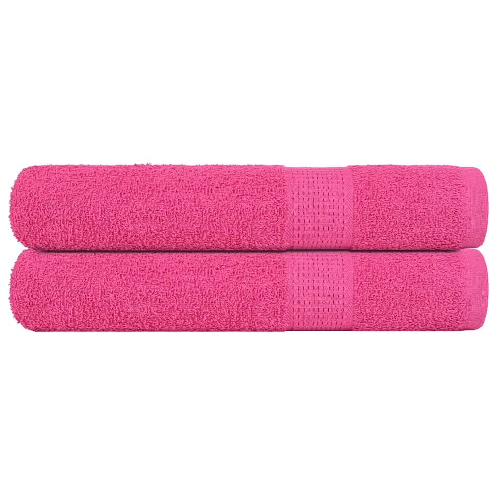 vidaXL Кърпи за сауна FROGN 2 бр. Розови 80x200 см 360 г/м²