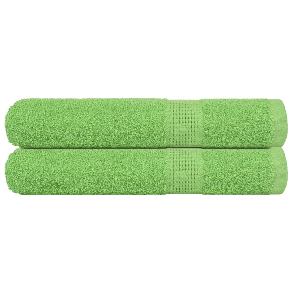 vidaXL Кърпи за сауна FROGN 2 бр. Ябълково зелени 80x200 см 360 г/м²