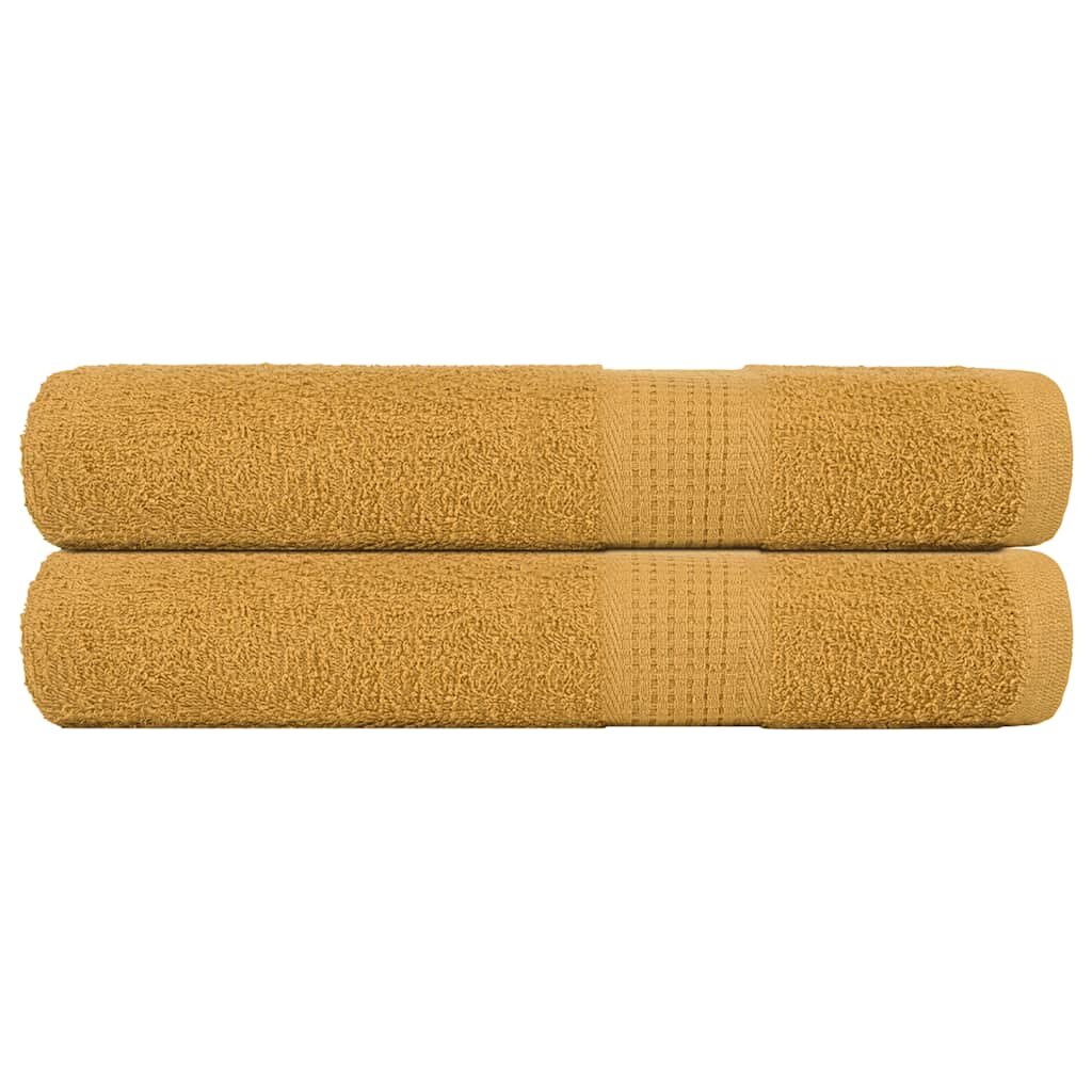 vidaXL Кърпи за сауна FROGN 2 бр. Златни 80x200 см 360 г/м²