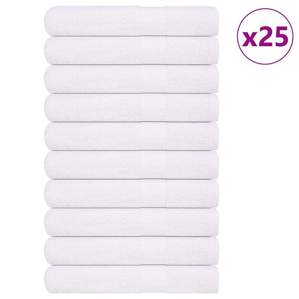 vidaXL Кърпи за сауна FROGN 25 бр. Бели 80x200 см 360 г/м²