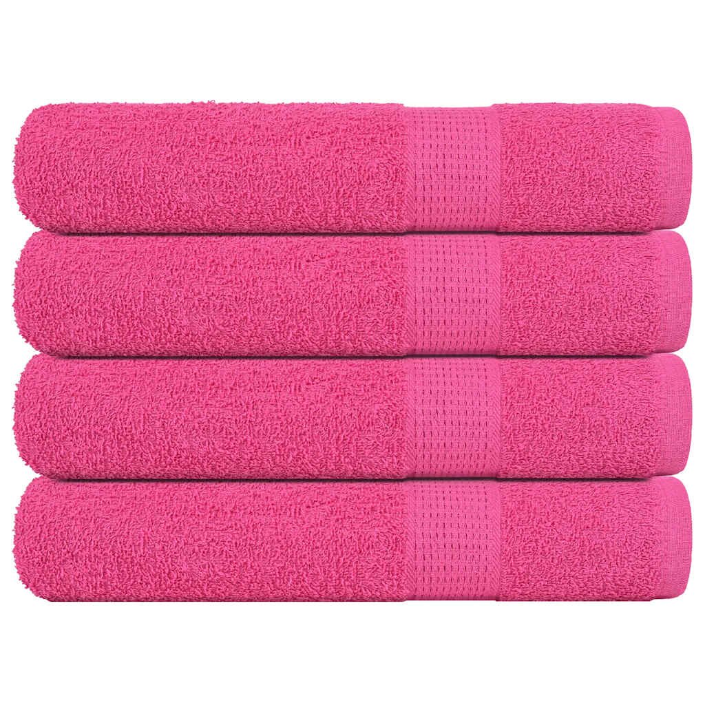 vidaXL Кърпи за сауна FROGN 4 бр. Розови 80x200 см 360 г/м²