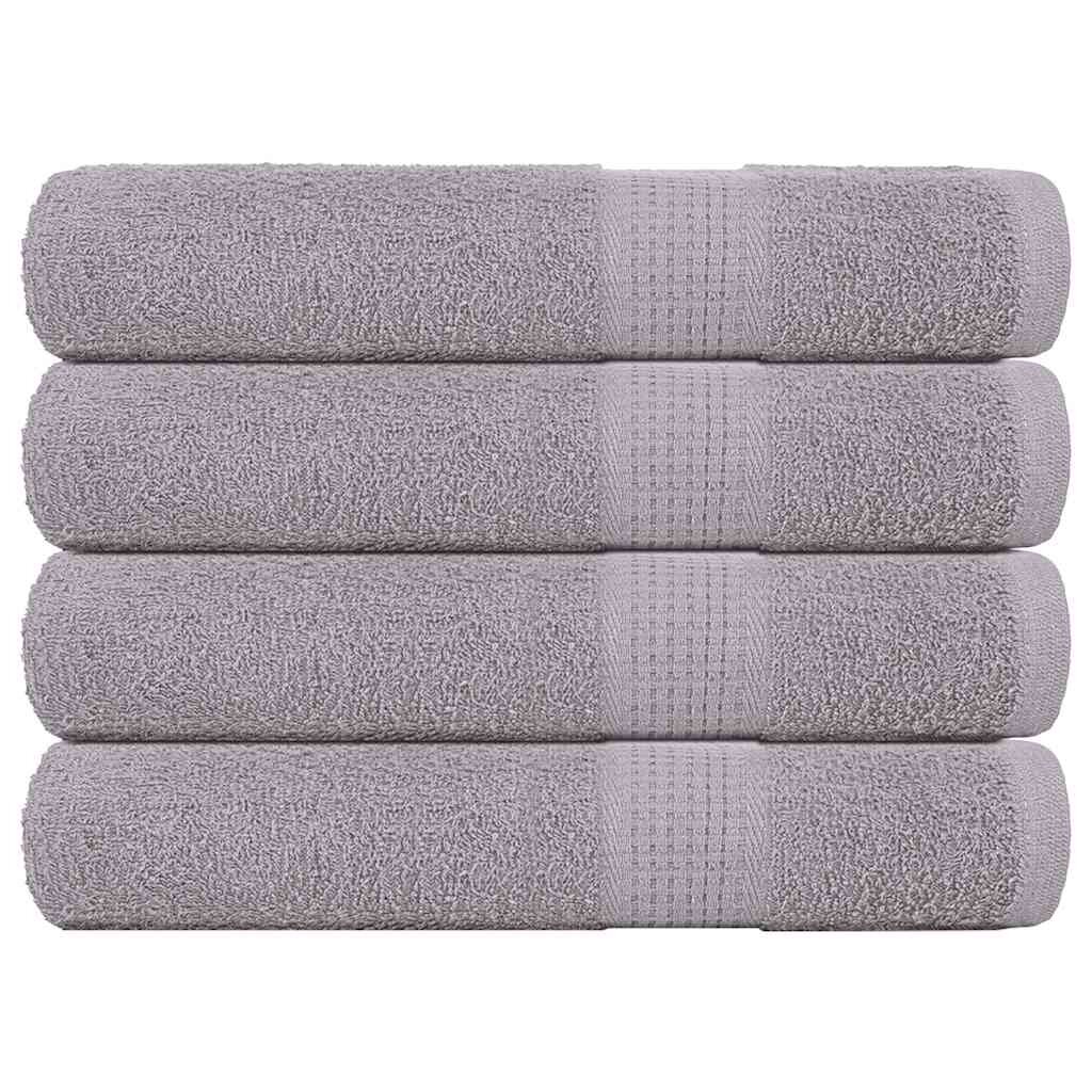vidaXL Кърпи за сауна FROGN 4 бр. сиви 80x200 см 360 г/м²