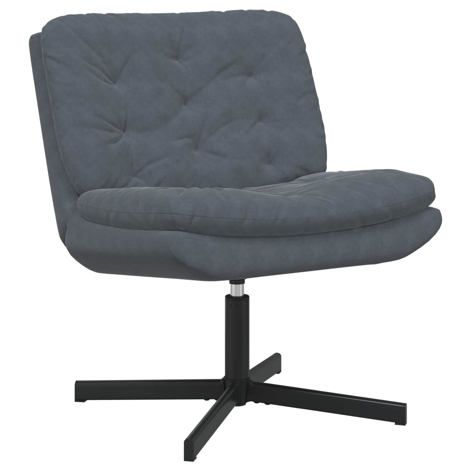 vidaXL Къртящ релаксиращ стол Тъмен сив 63 x 75 x 76 см Кадифе