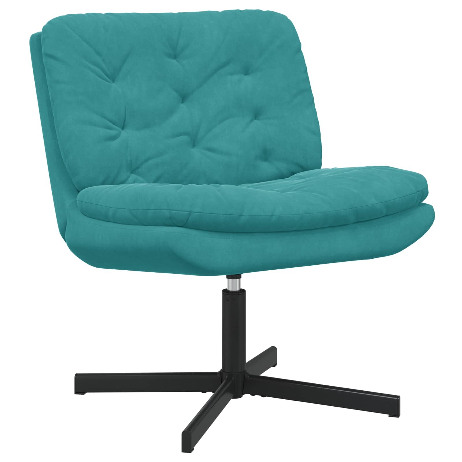 vidaXL Къртящ релаксиращ стол Тюркоаз 63 x 75 x 76 см Кадифе