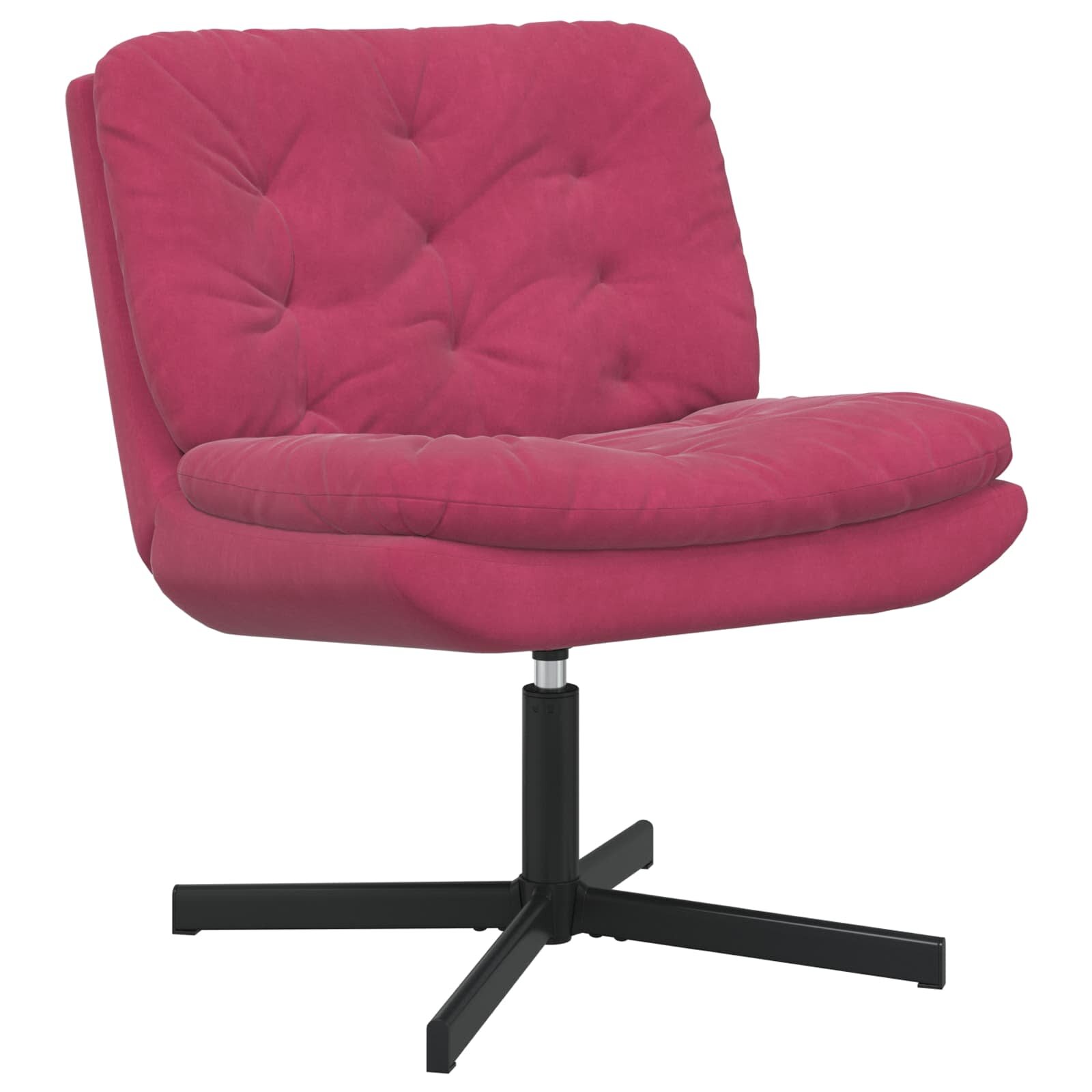vidaXL Къртящ релаксиращ стол Виненочервен 63 x 75 x 76 см Кадифе
