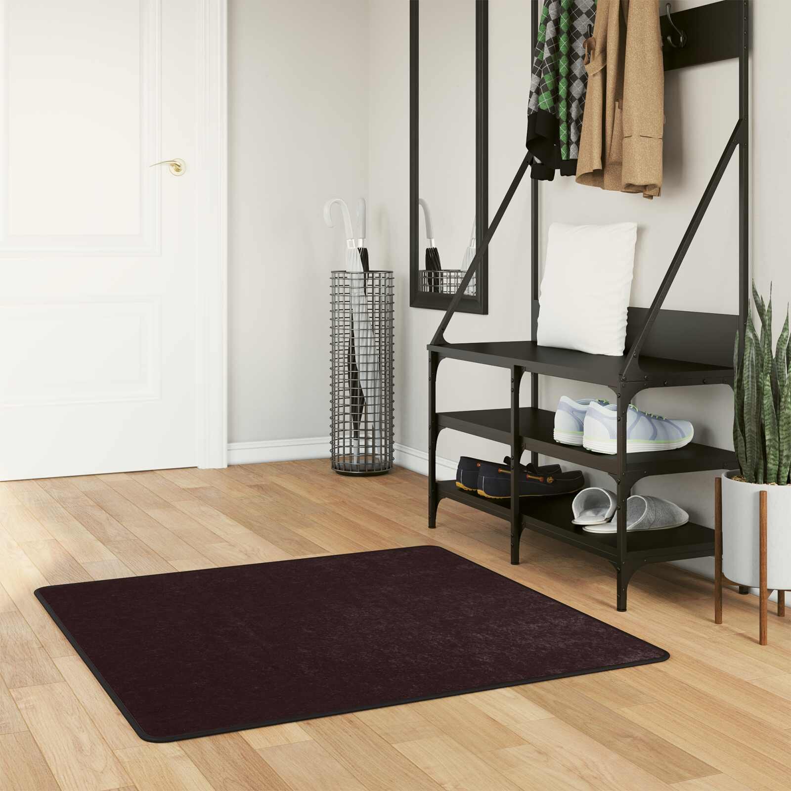 vidaXL Каса за килим MARSA Антрацит 100 x 100 cm Полиестер и PVC