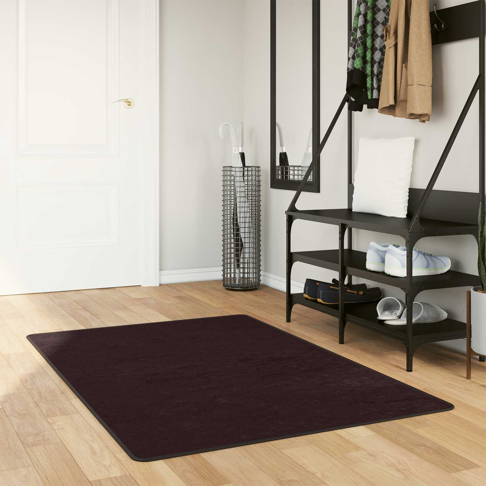 vidaXL Каса за килим MARSA Антрацит 80 x 100 cm Полиестер и PVC