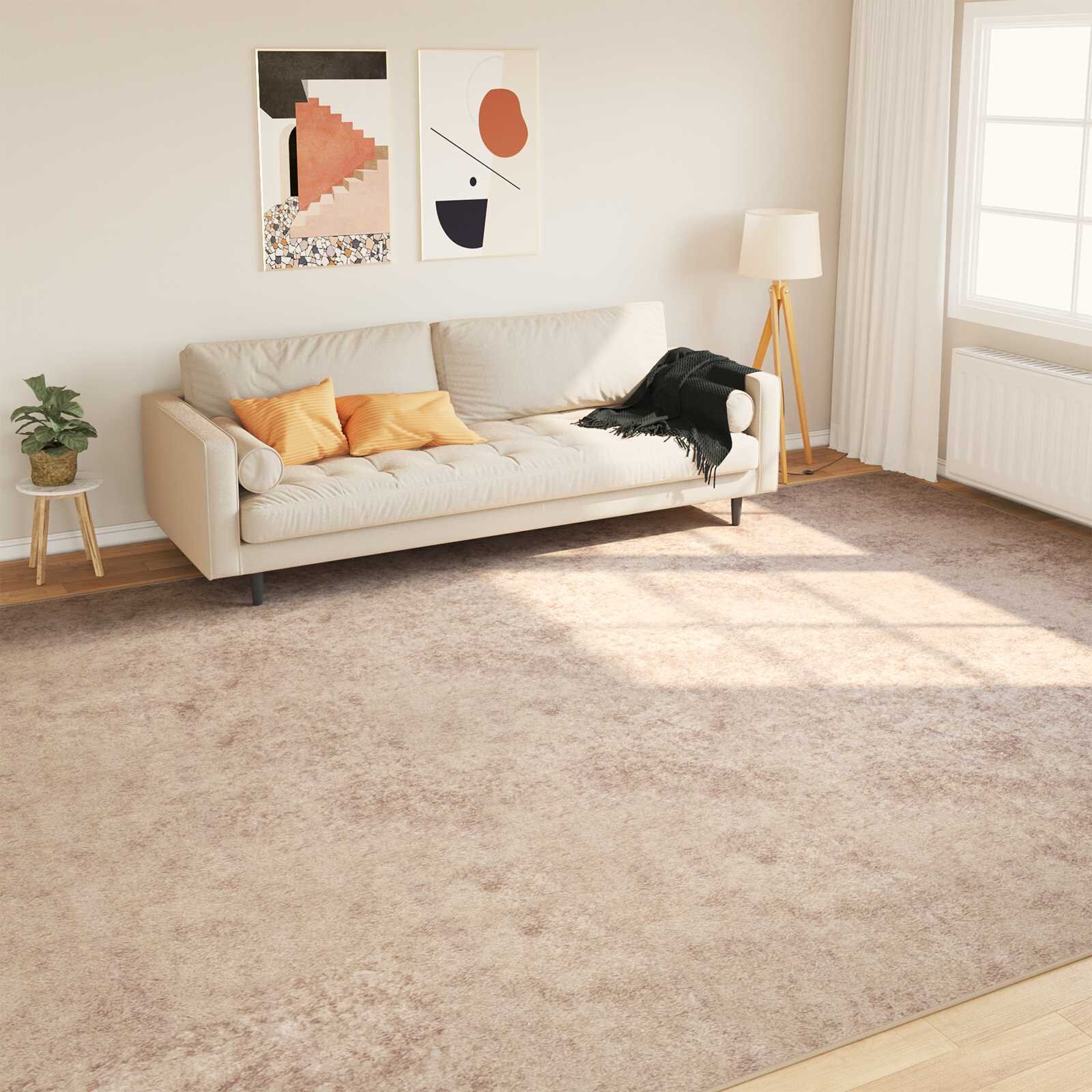 vidaXL Каса за килим MARSA Бежово 300 x 400 cm Полиестер и PVC