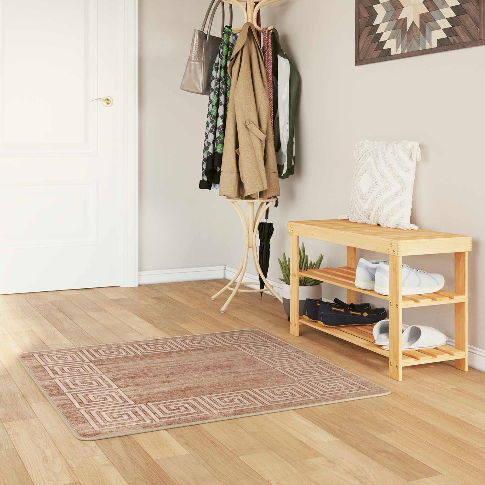 vidaXL Каса за килим MARSA Бяло 100 x 100 cm Полиестер и PVC