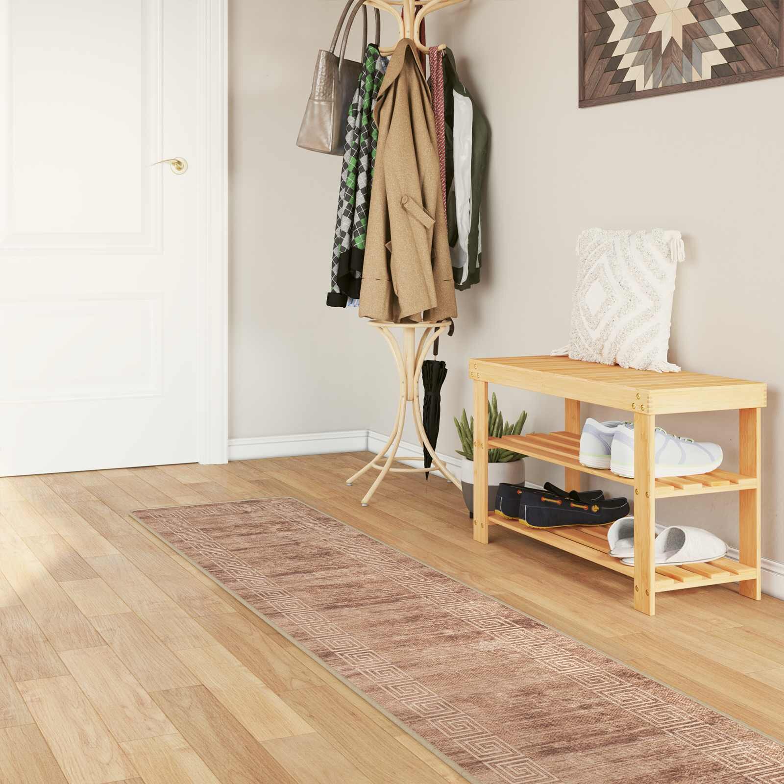 vidaXL Каса за килим MARSA Бяло 50 x 450 см Полиестер и PVC