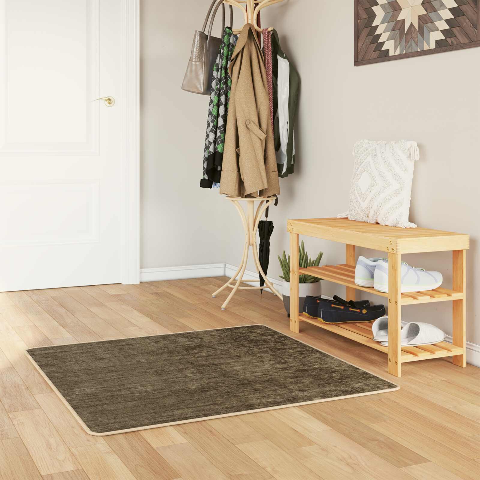 vidaXL Каса за килим MARSA Леснозелен 100 x 100 cm Полиестер и PVC