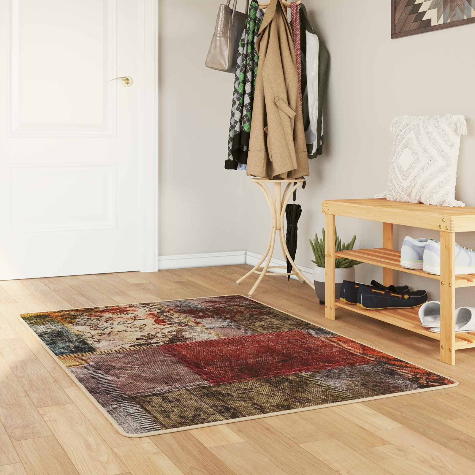 vidaXL Каса за килим MARSA Многоцветен 100 x 150 cm Полиестер и PVC
