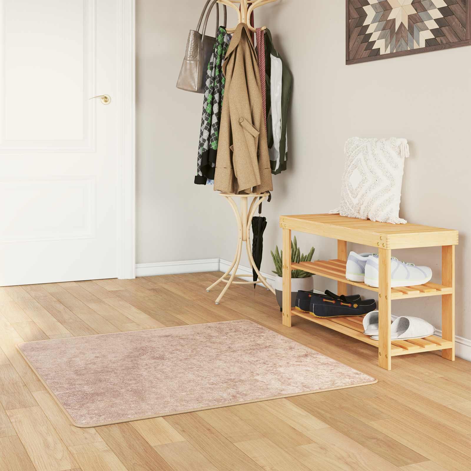 vidaXL Каса за килим MARSA Пясък 100 x 100 cm Полиестер и PVC