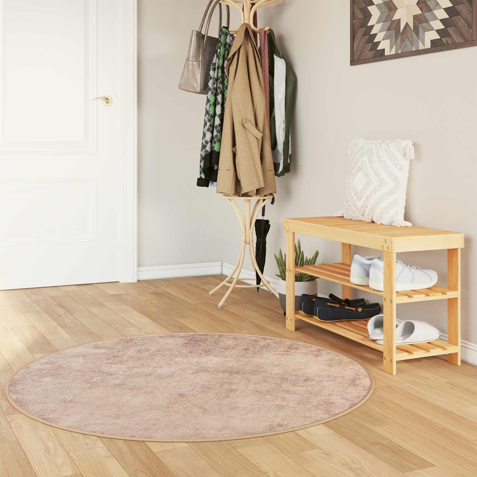 vidaXL Каса за килим MARSA Пясък 120 x 120 cm Полиестер и PVC