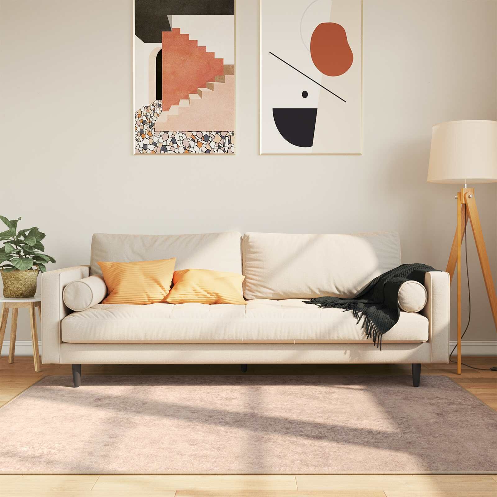 vidaXL Каса за килим MARSA Пясък 120 x 170 cm Полиестер и PVC