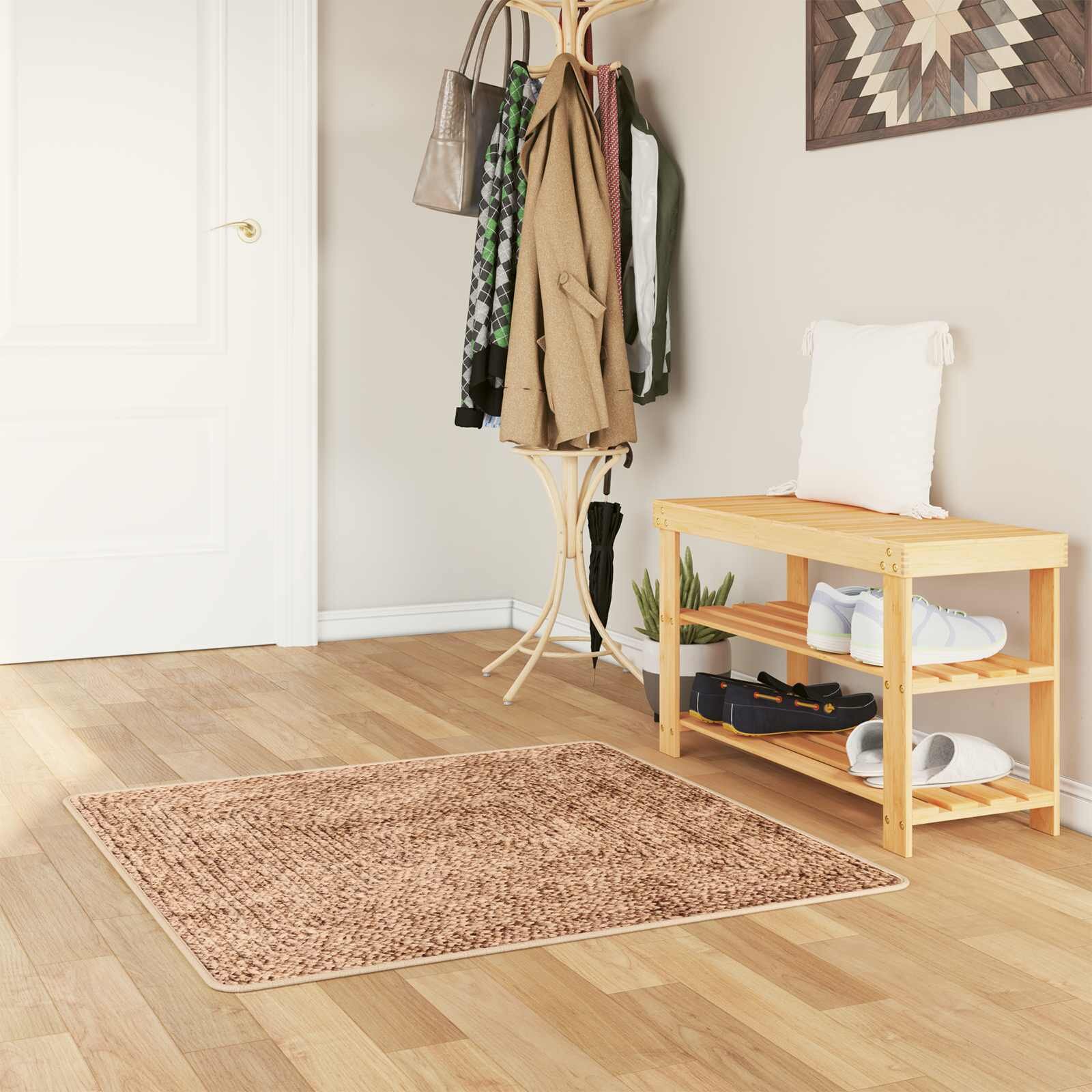 vidaXL Каса за килим MARSA Жълто 100 x 100 cm Полиестер и PVC