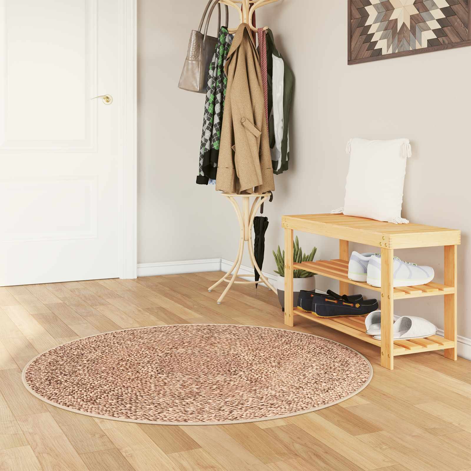 vidaXL Каса за килим MARSA Жълто 120 x 120 cm Полиестер и PVC