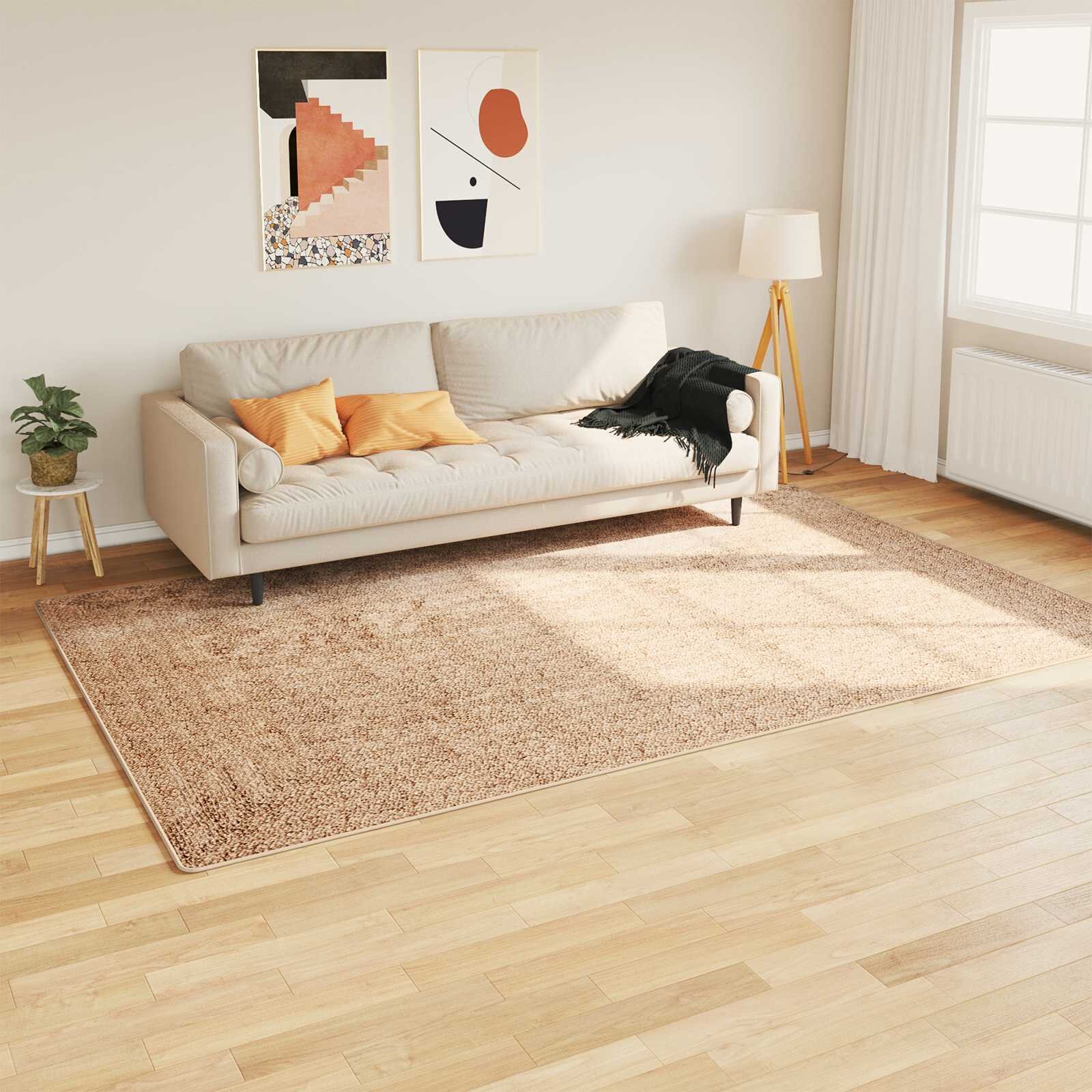 vidaXL Каса за килим MARSA Жълто 150 x 230 см Полиестер и PVC