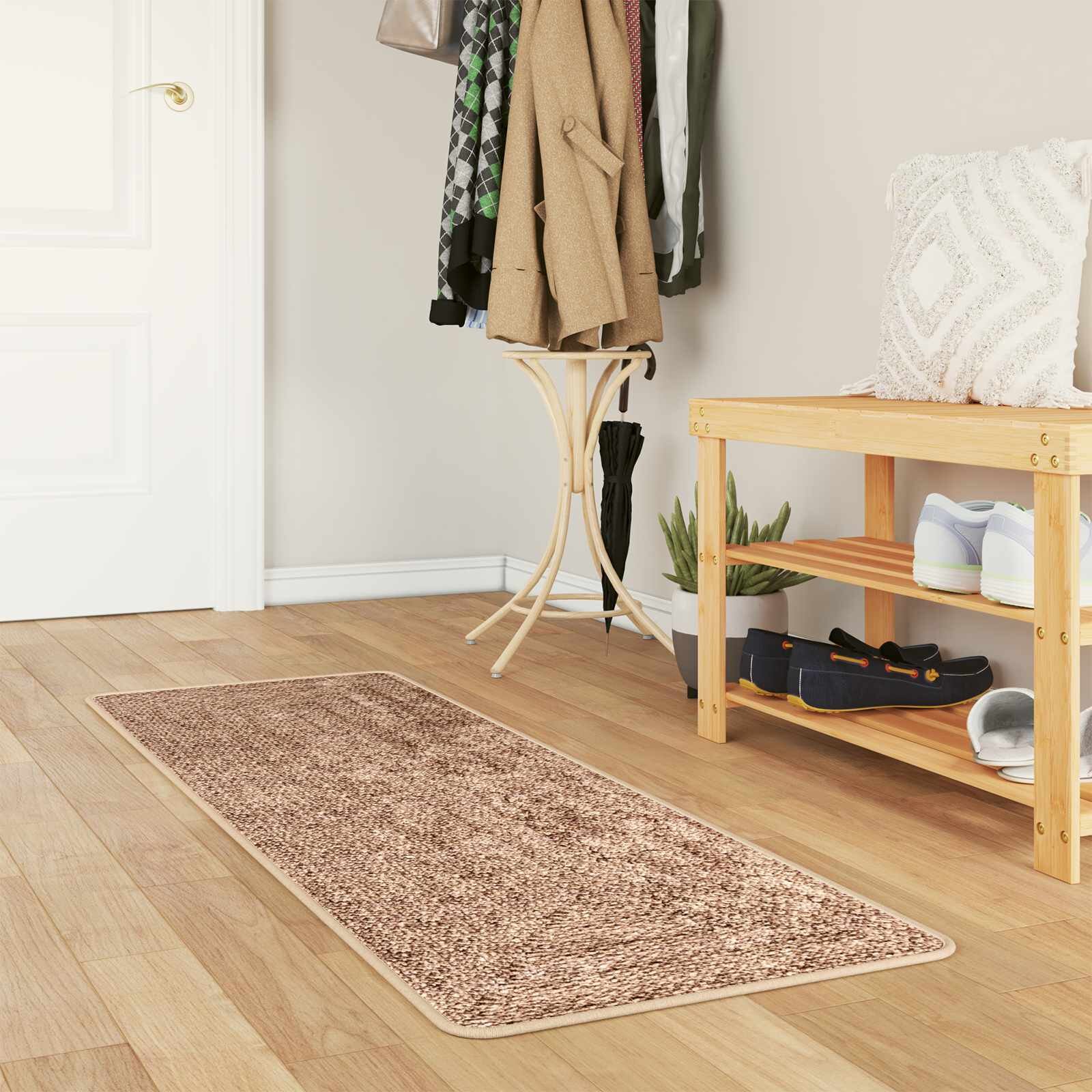 vidaXL Каса за килим MARSA Жълто 50 x 150 cm Полиестер и PVC