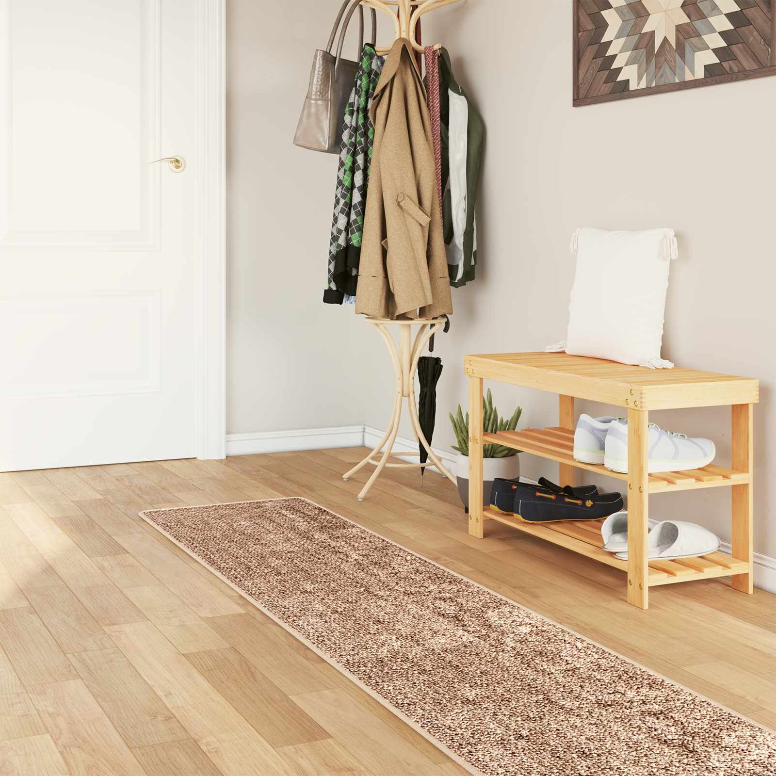 vidaXL Каса за килим MARSA Жълто 50 x 350 см Полиестер и PVC