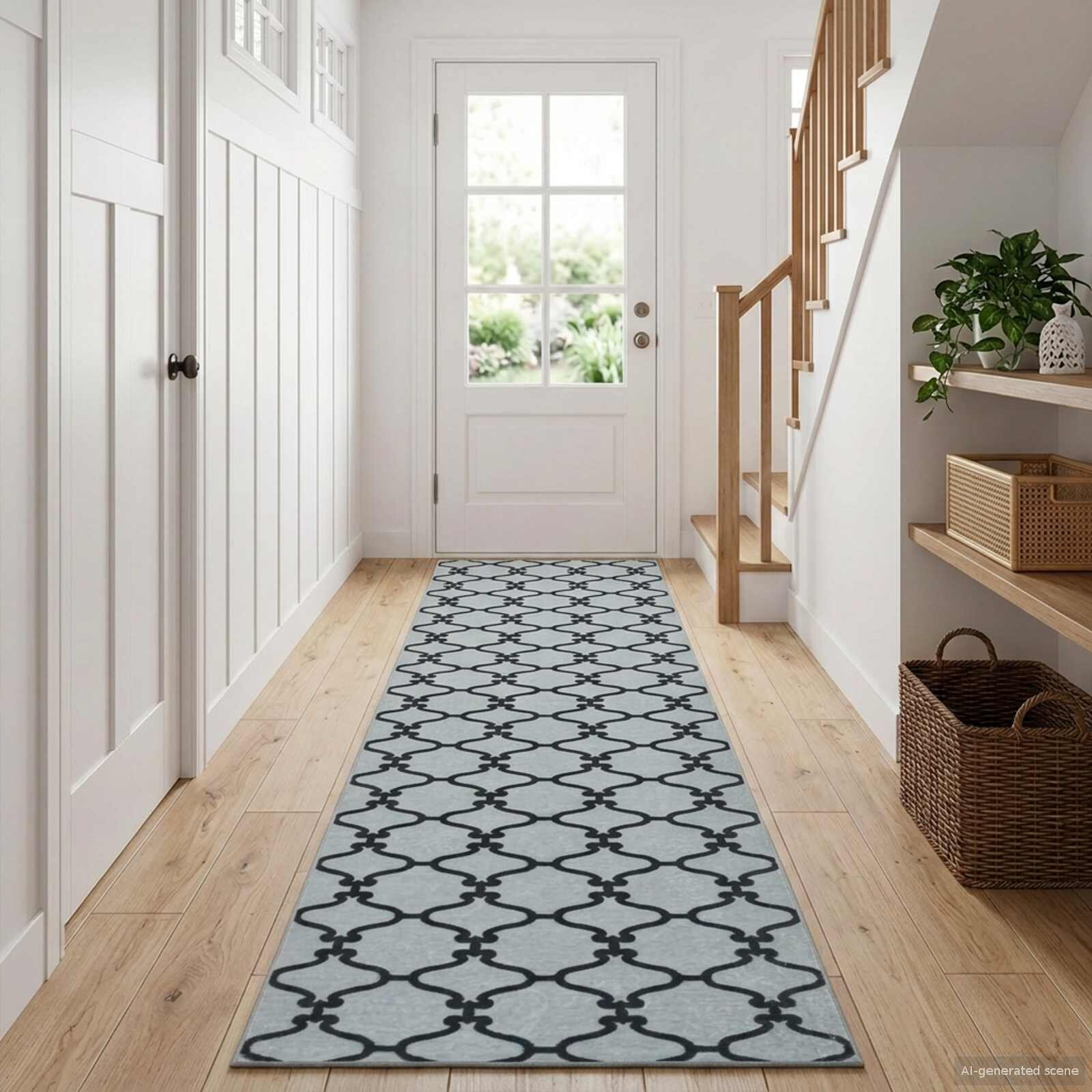 vidaXL Каса за килим ORIZ 1150 gsm Черен мрежест модел