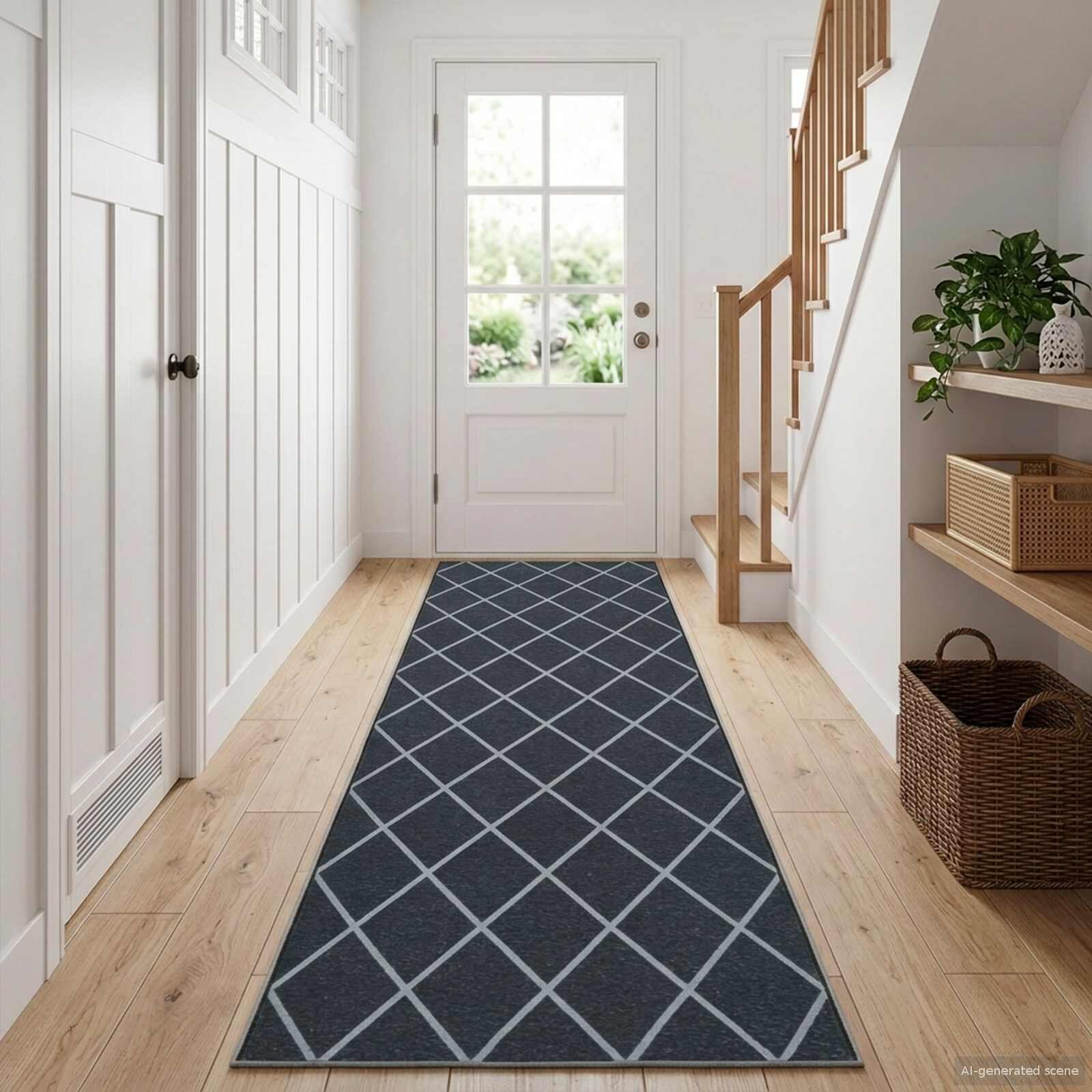 vidaXL Каса за килим ORIZ 1150 gsm Черен мрежест модел