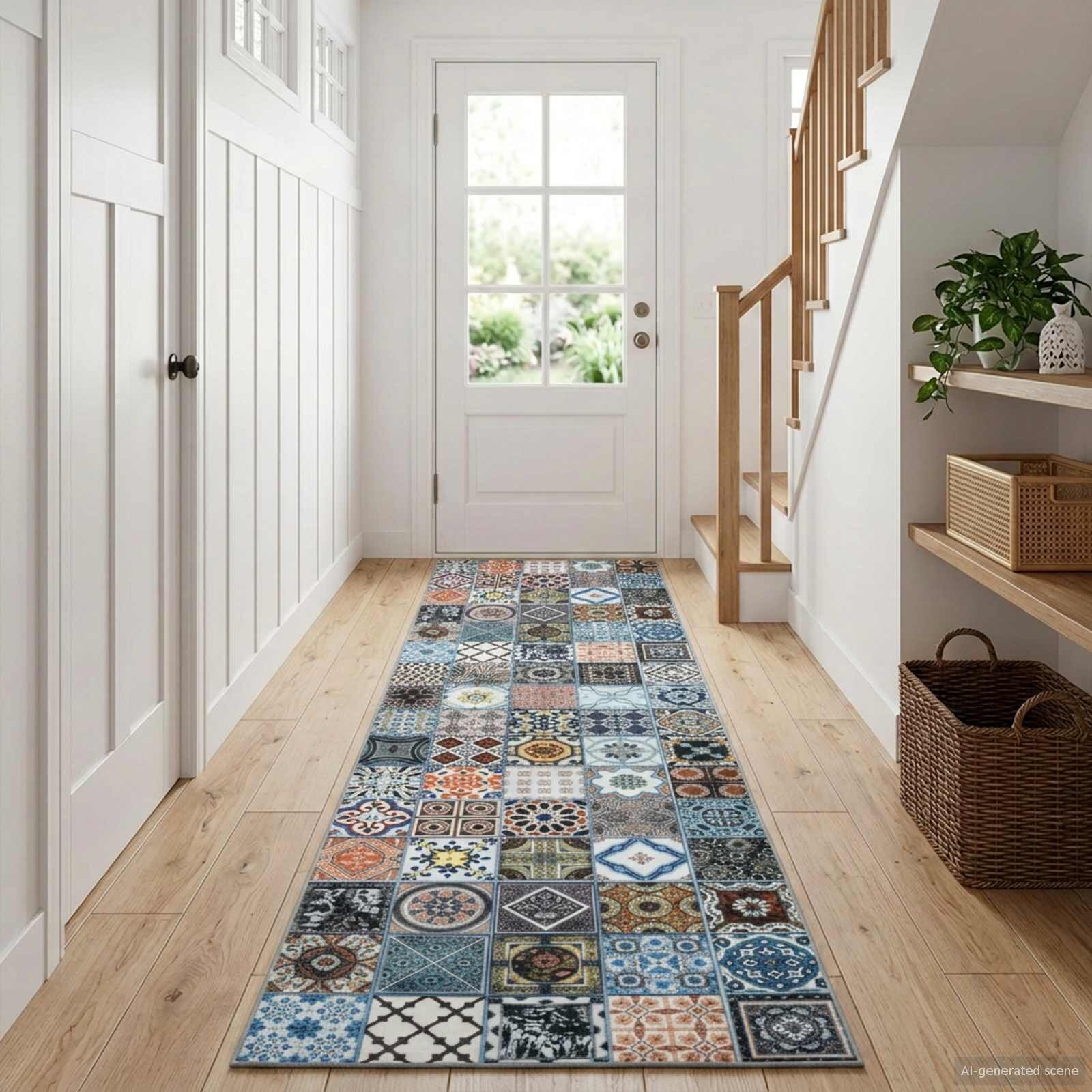 vidaXL Каса за килим ORIZ 1150 gsm Синьо