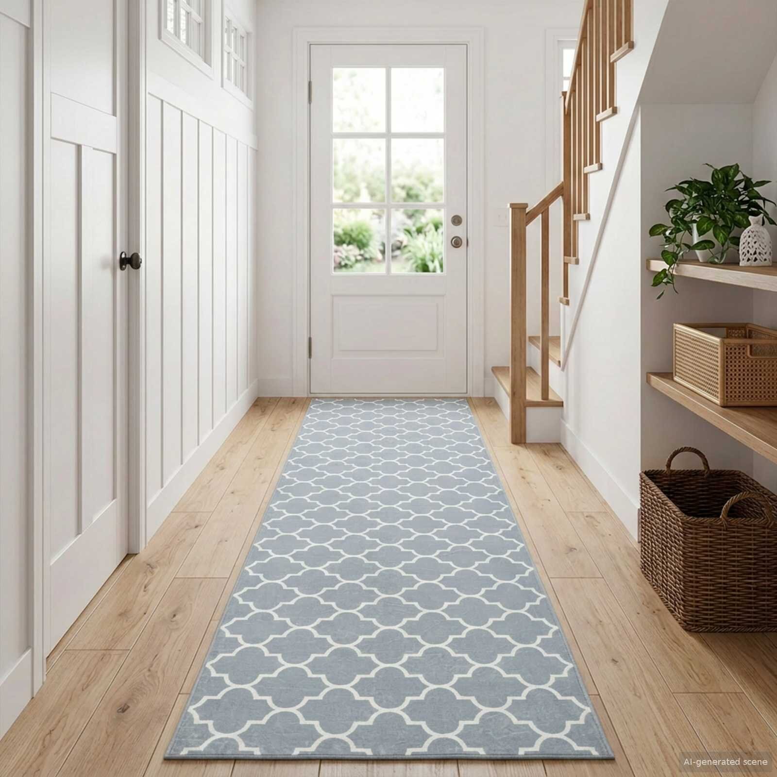 vidaXL Каса за килим ORIZ 1150 gsm Сив и бял