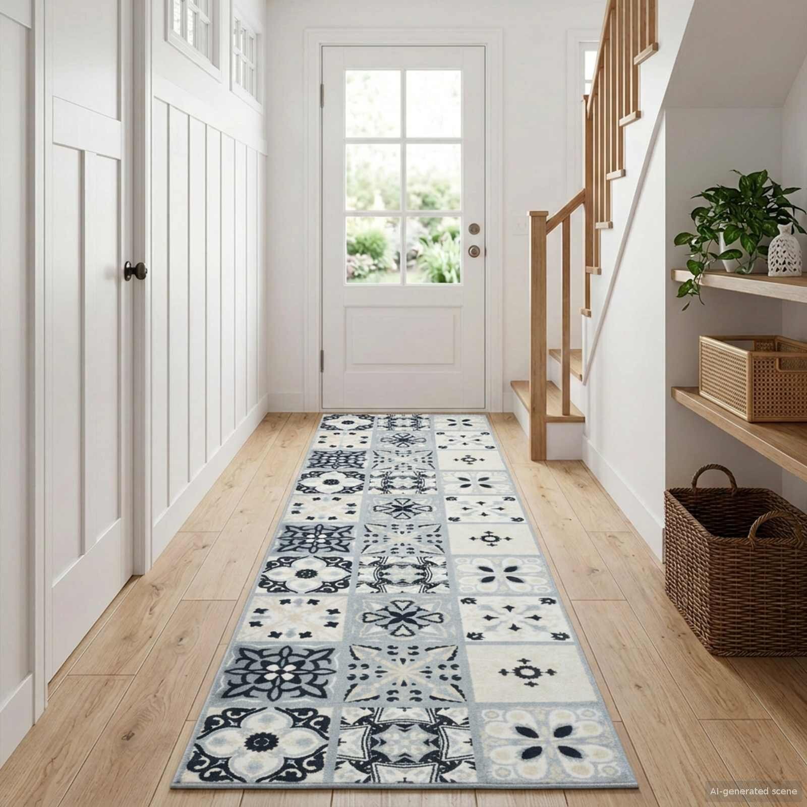 vidaXL Каса за килим ORIZ 1150 gsm Сив и черен