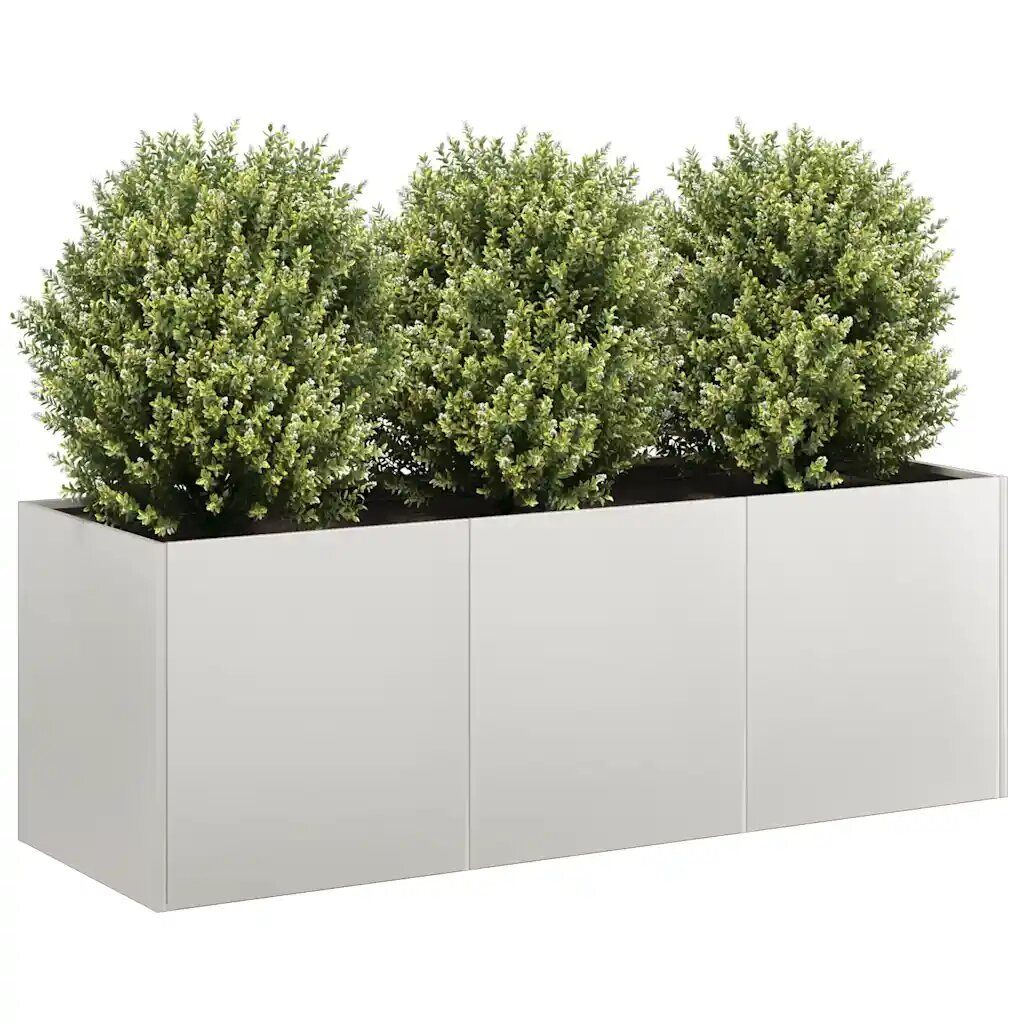 vidaXL Кашпа 120x40x40 см неръждаема стомана