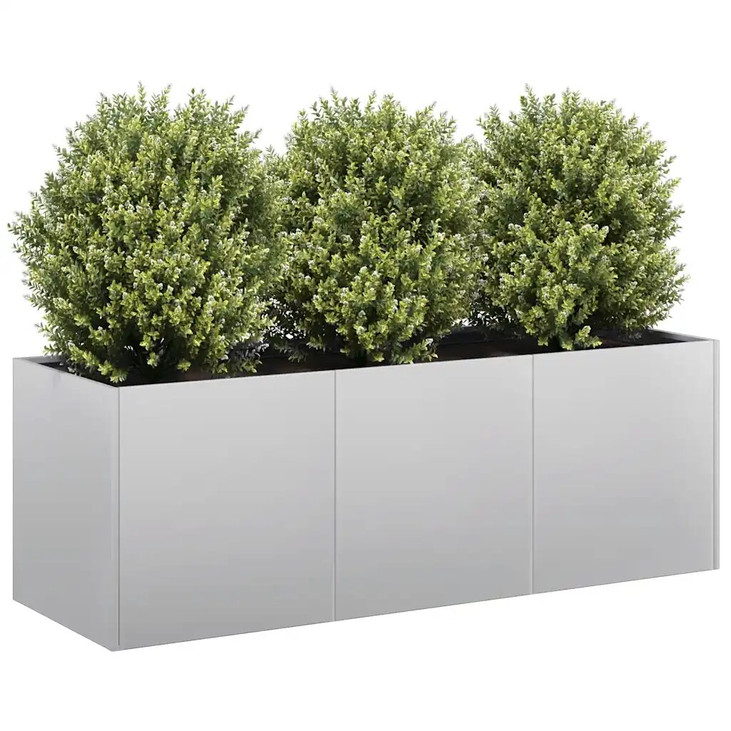 vidaXL Кашпа 120x40x40 см поцинкована стомана