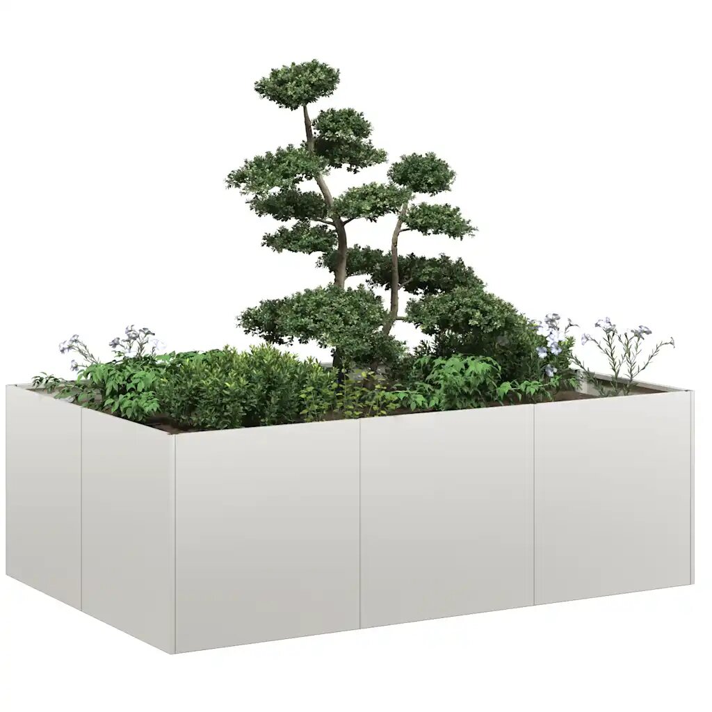 vidaXL Кашпа 120x80x40 см неръждаема стомана