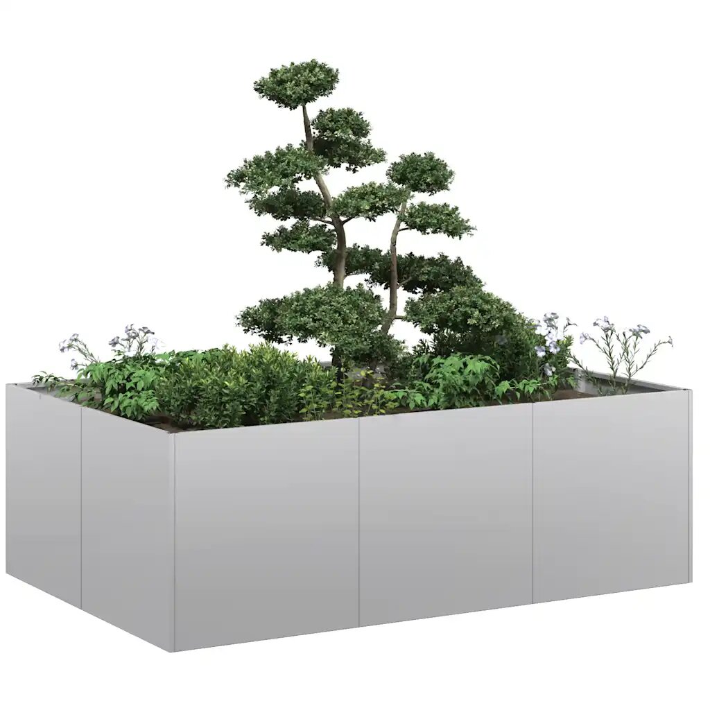 vidaXL Кашпа 120x80x40 см поцинкована стомана