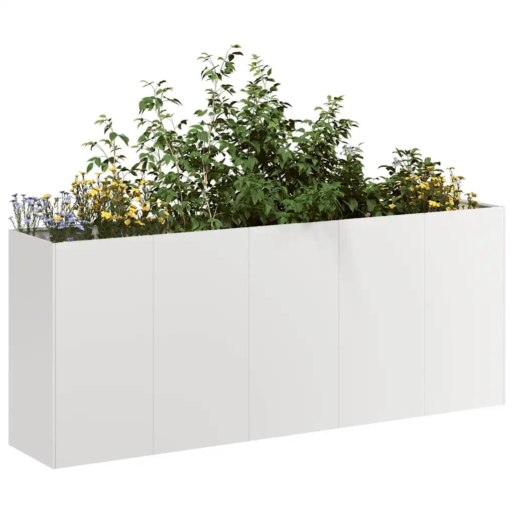vidaXL Кашпа 200x40x80 см неръждаема стомана