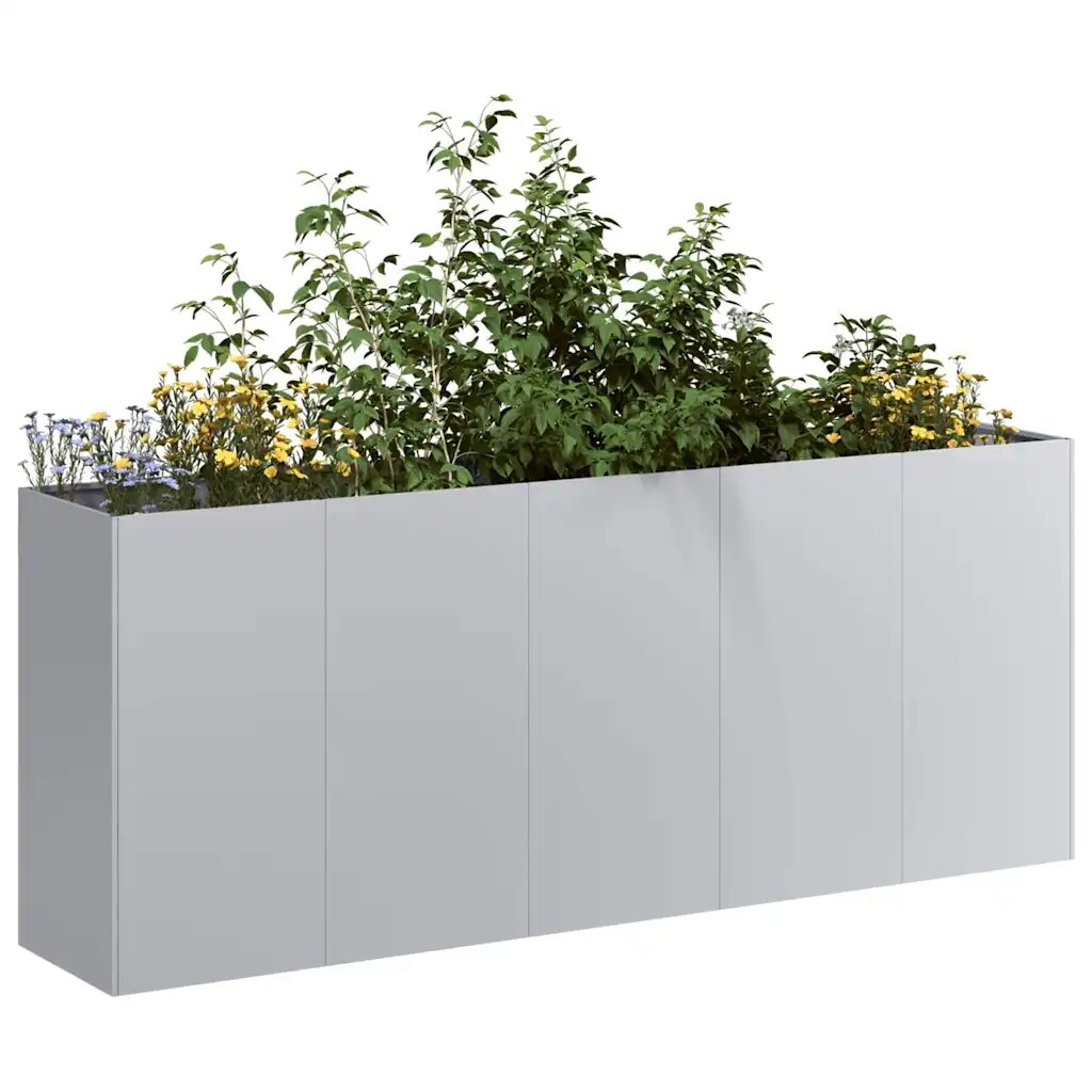 vidaXL Кашпа 200x40x80 см поцинкована стомана