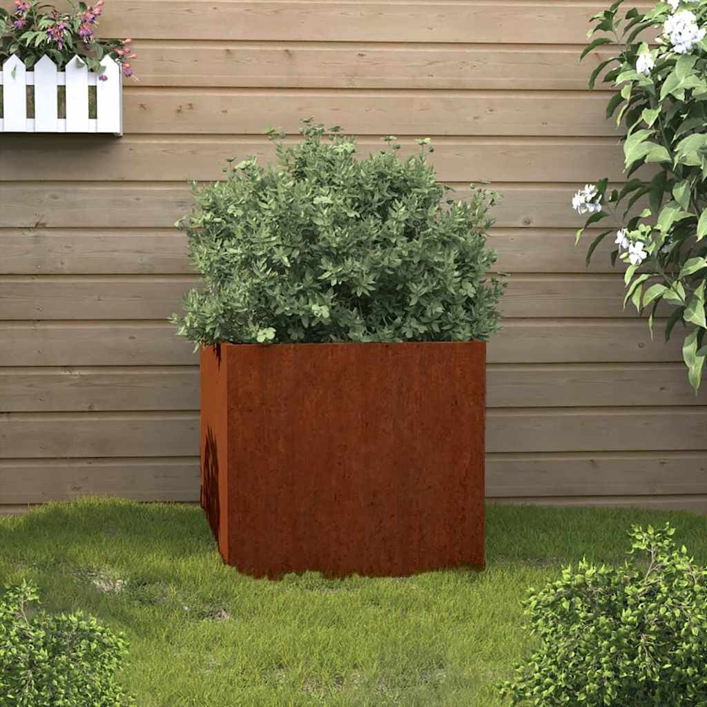 vidaXL Кашпа 32x30x29 см кортенова стомана