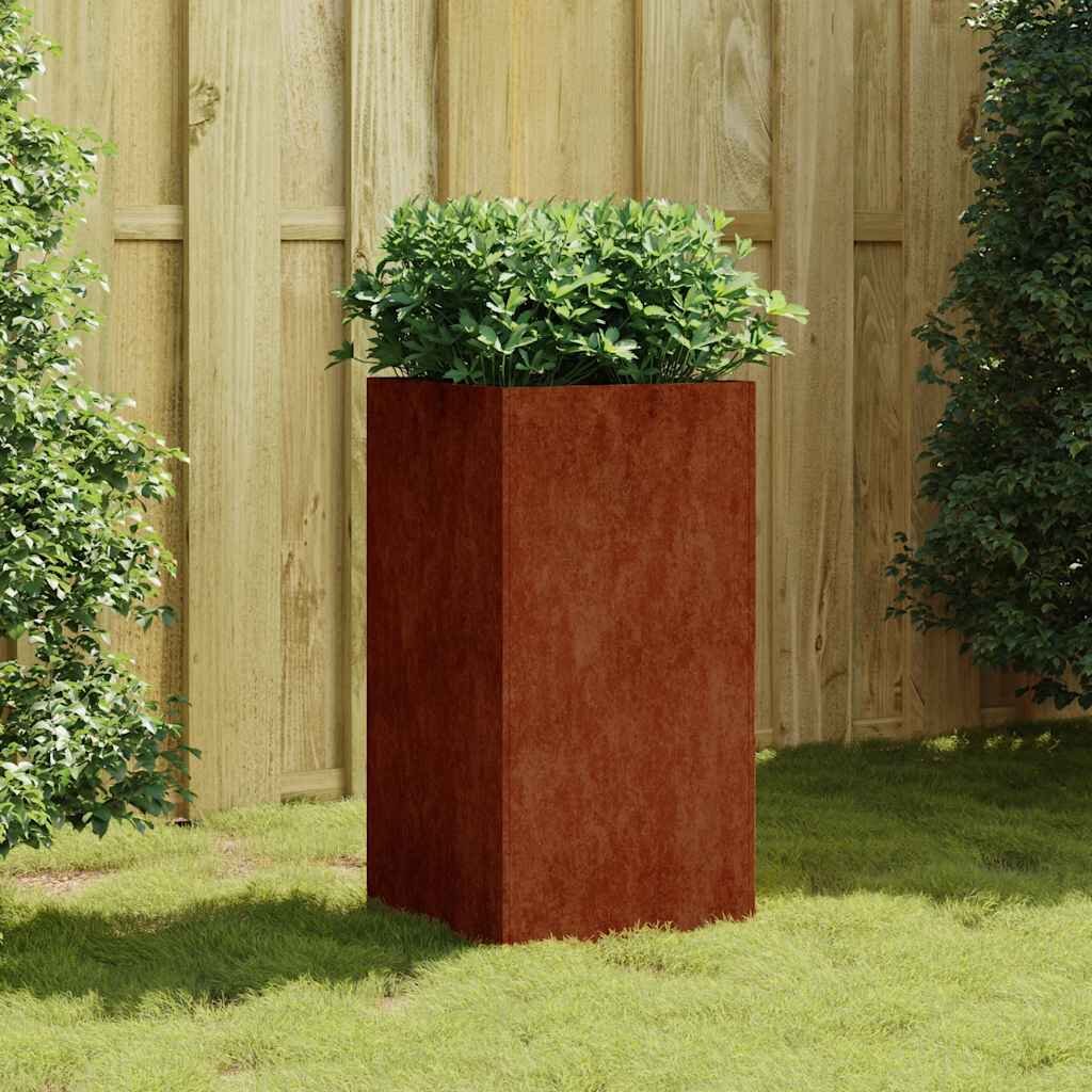vidaXL Кашпа 40x40x80 см кортенова стомана