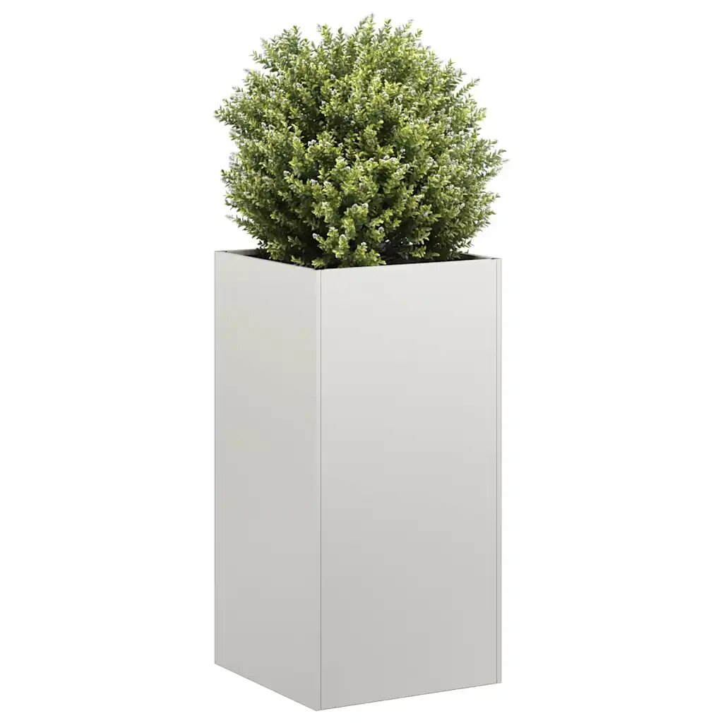 vidaXL Кашпа 40x40x80 см неръждаема стомана