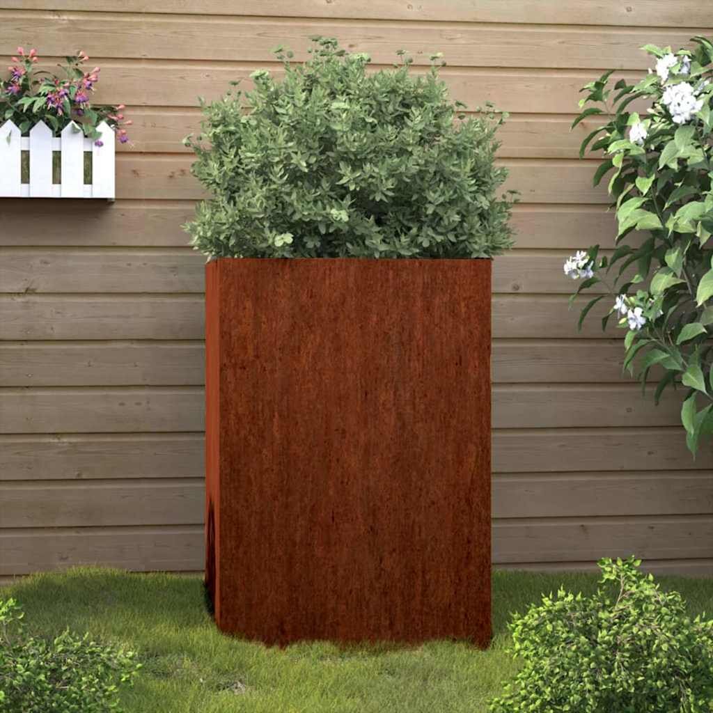 vidaXL Кашпа 42x38x75 см кортенова стомана