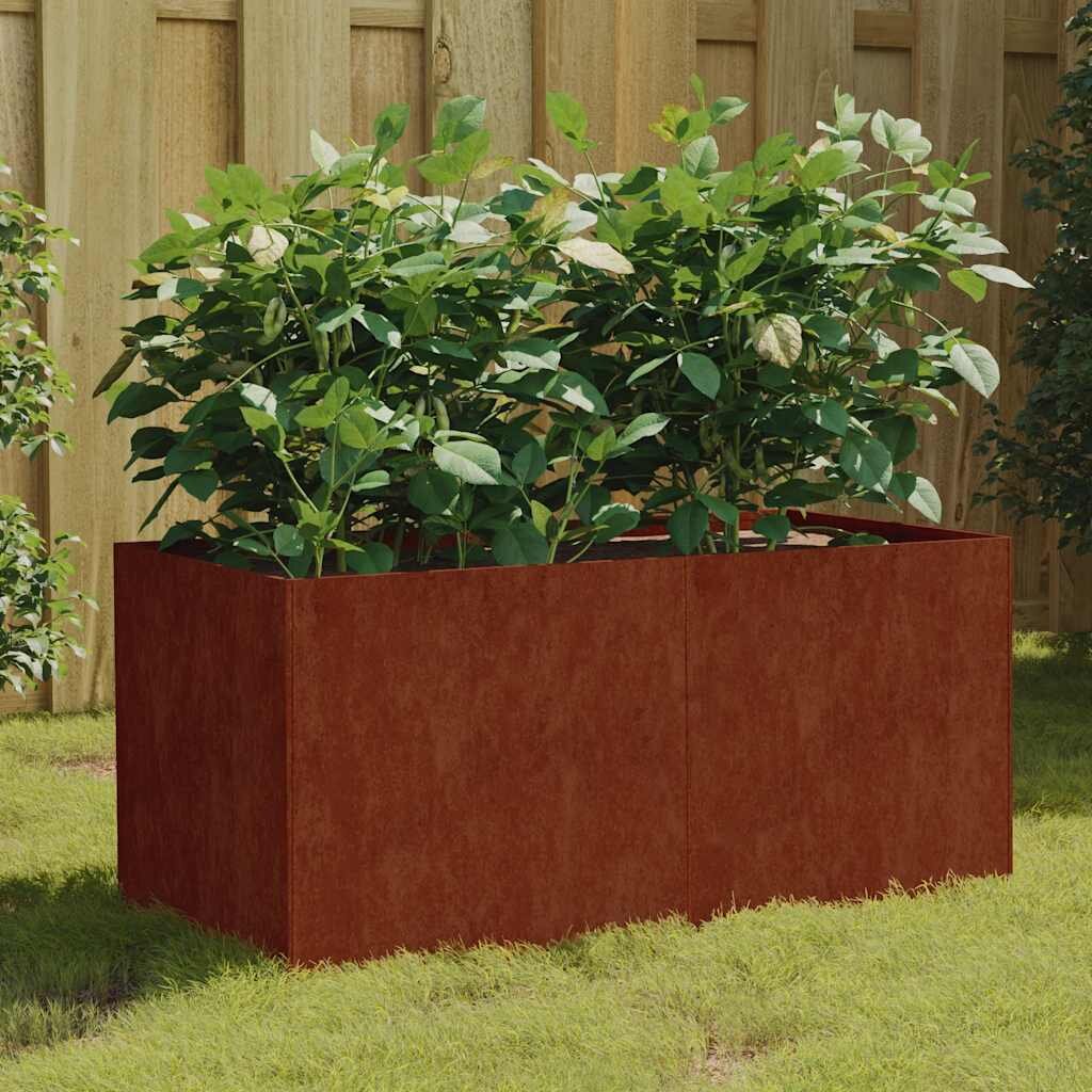 vidaXL Кашпа 80x40x40 см кортенова стомана