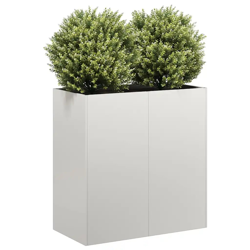 vidaXL Кашпа 80x40x80 см неръждаема стомана
