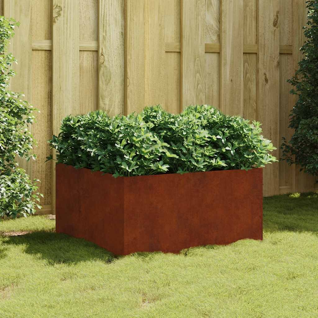 vidaXL Кашпа 80x80x40 см кортенова стомана