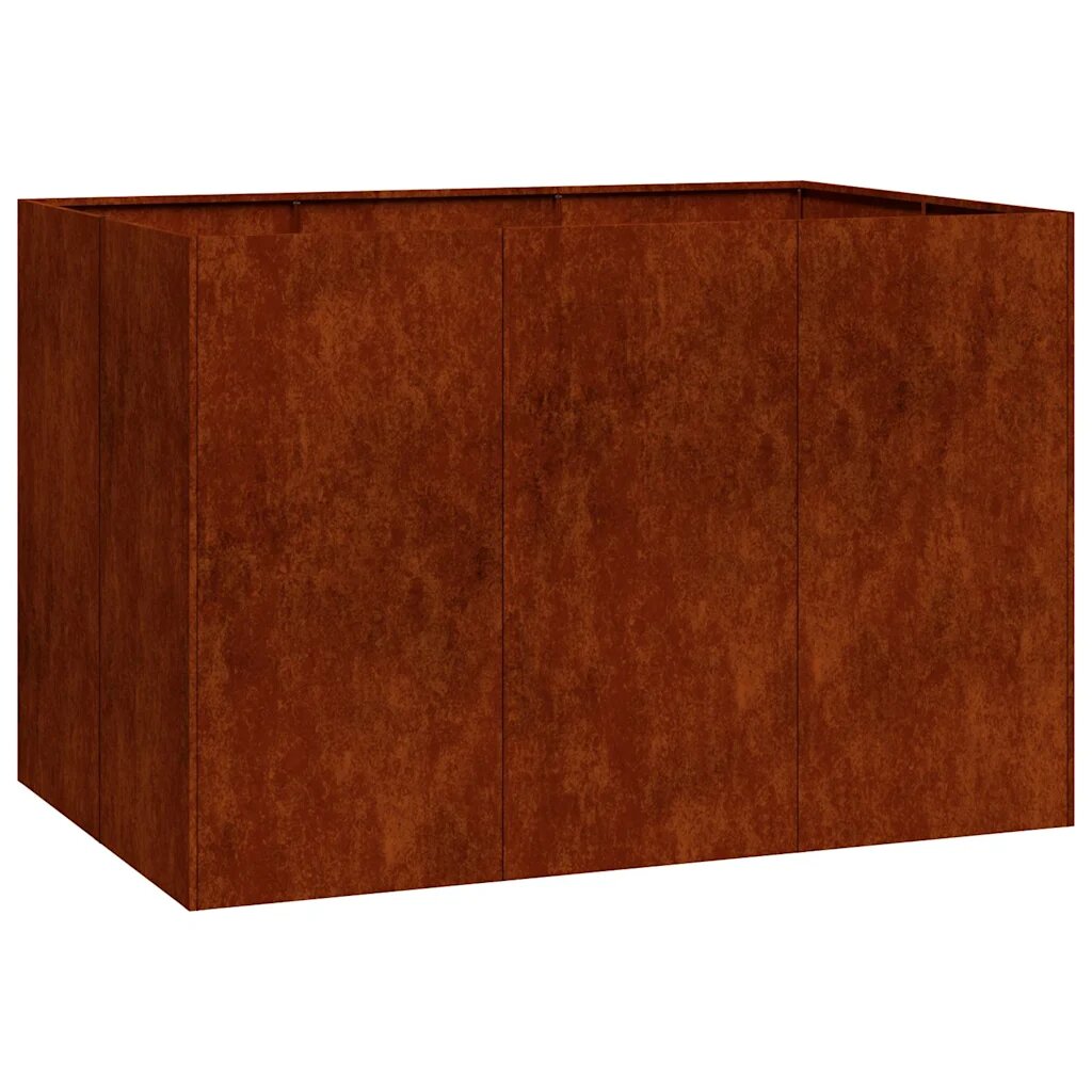 vidaXL Кашпа ръждива 120x80x80 см патинираща стомана