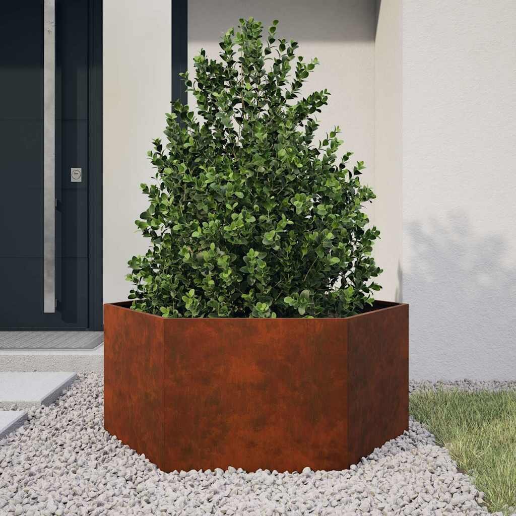 vidaXL Кашпа ръждиво 90x90x45 см кортенова стомана