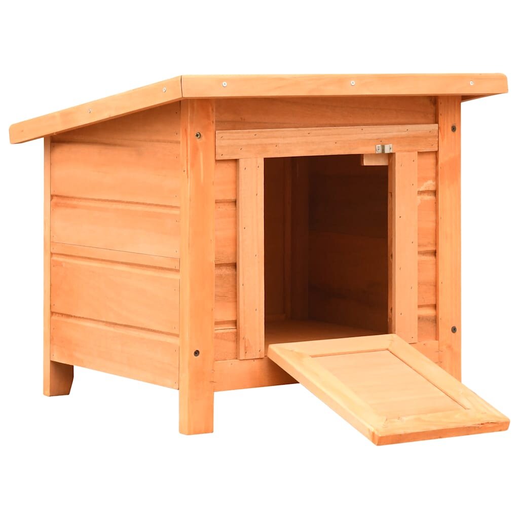 vidaXL Къща за котки чам и ела масив 50x46x435 см